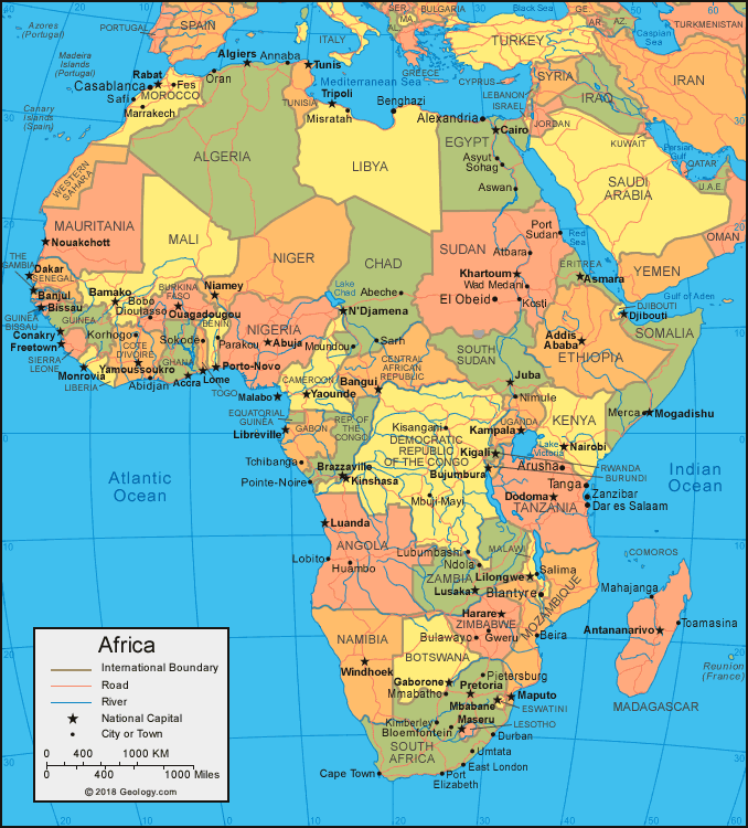 world map political high resolution. Physical Map of Africa
