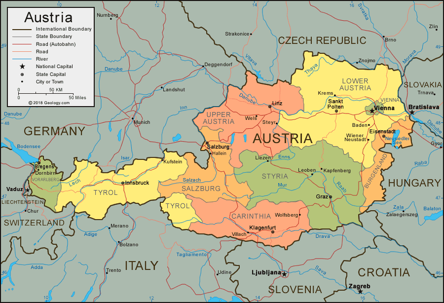 austrian maps