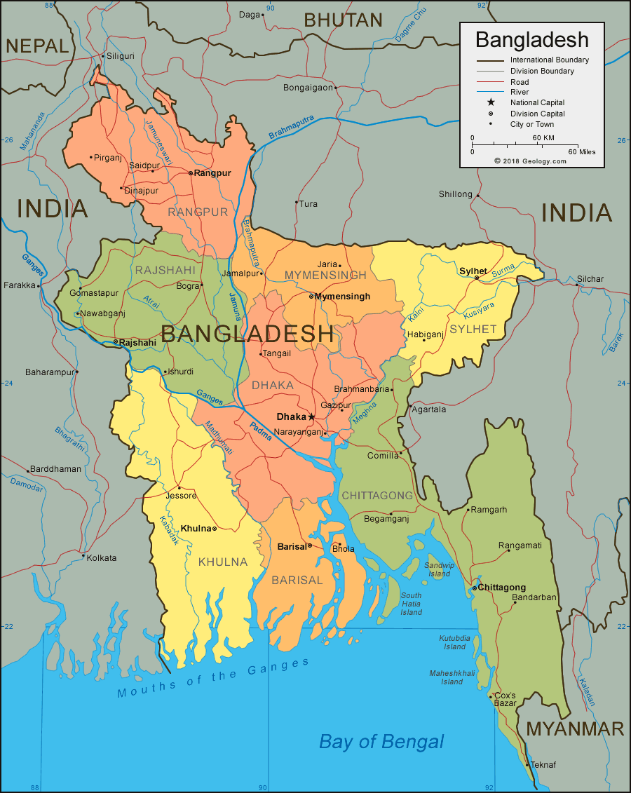 Bangladesh River Map