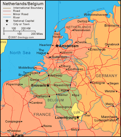 Map Belgium