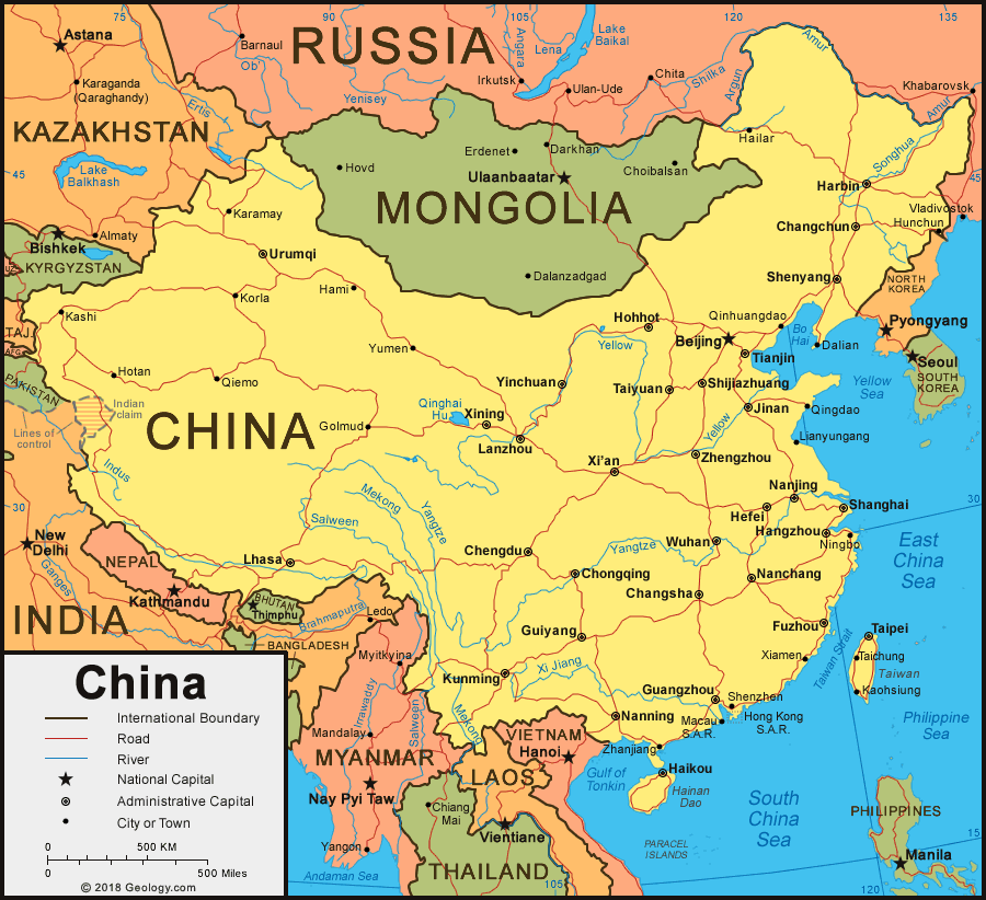 Map Of Vietnam And China