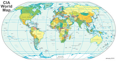 CIA Political Map of the World