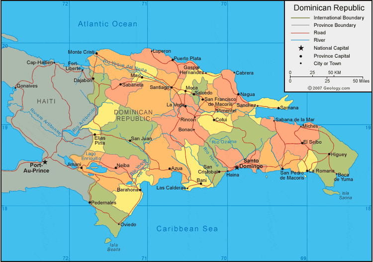 Dominican Republic Map - Dominican Republic Satellite Image ...