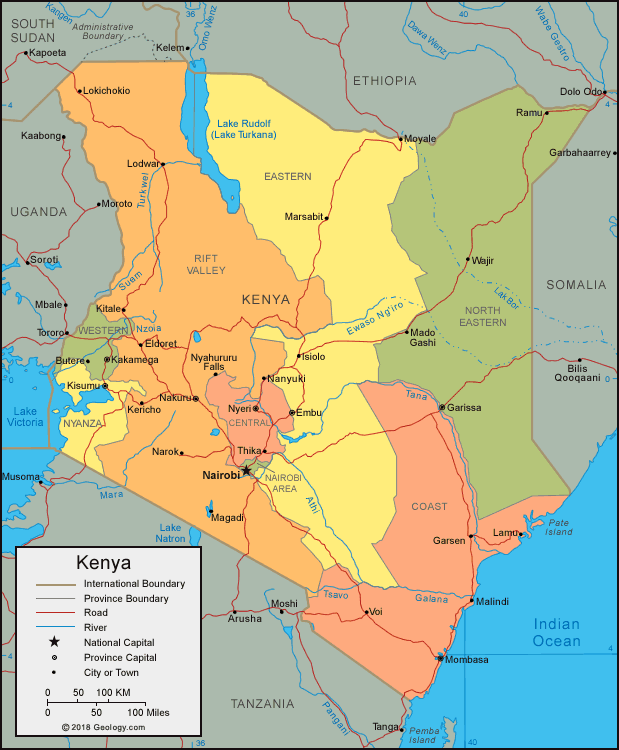 World Map Kenya