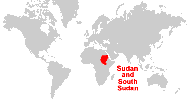 Map of Sudan in World