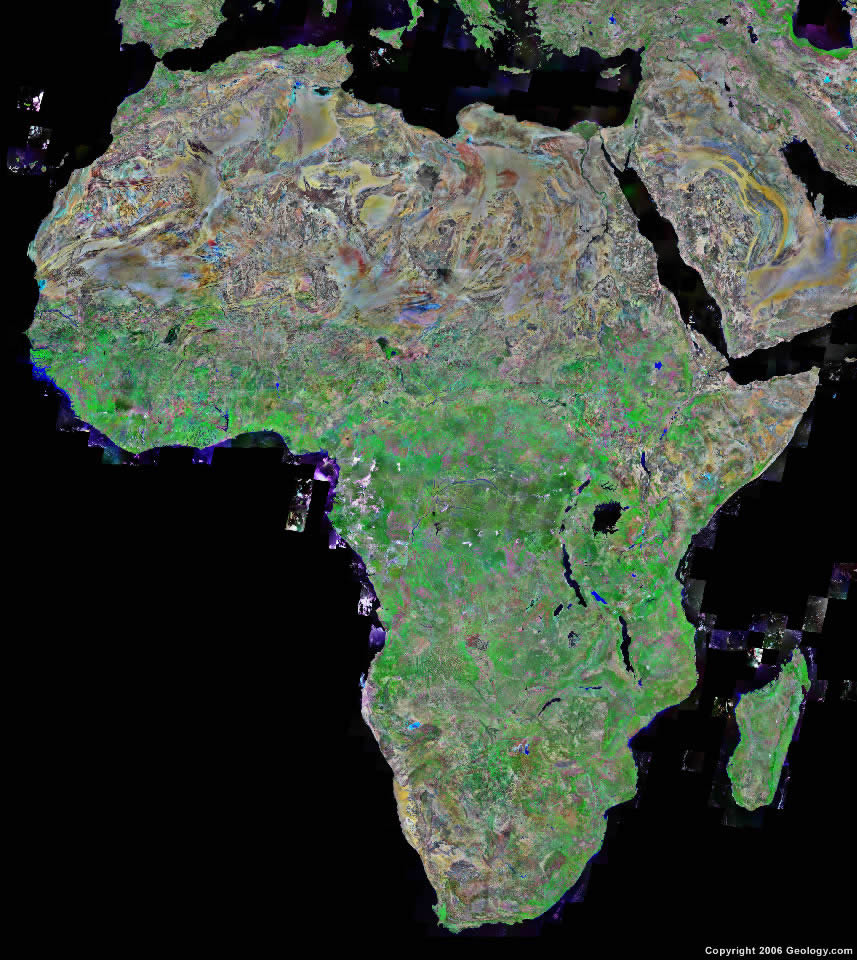 Satellite Map Of Africa