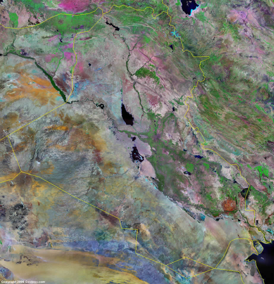Satellite Map Iraq