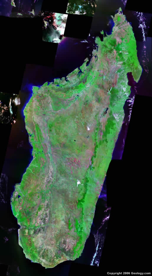 political maps of madagascar. Madagascar satellite photo