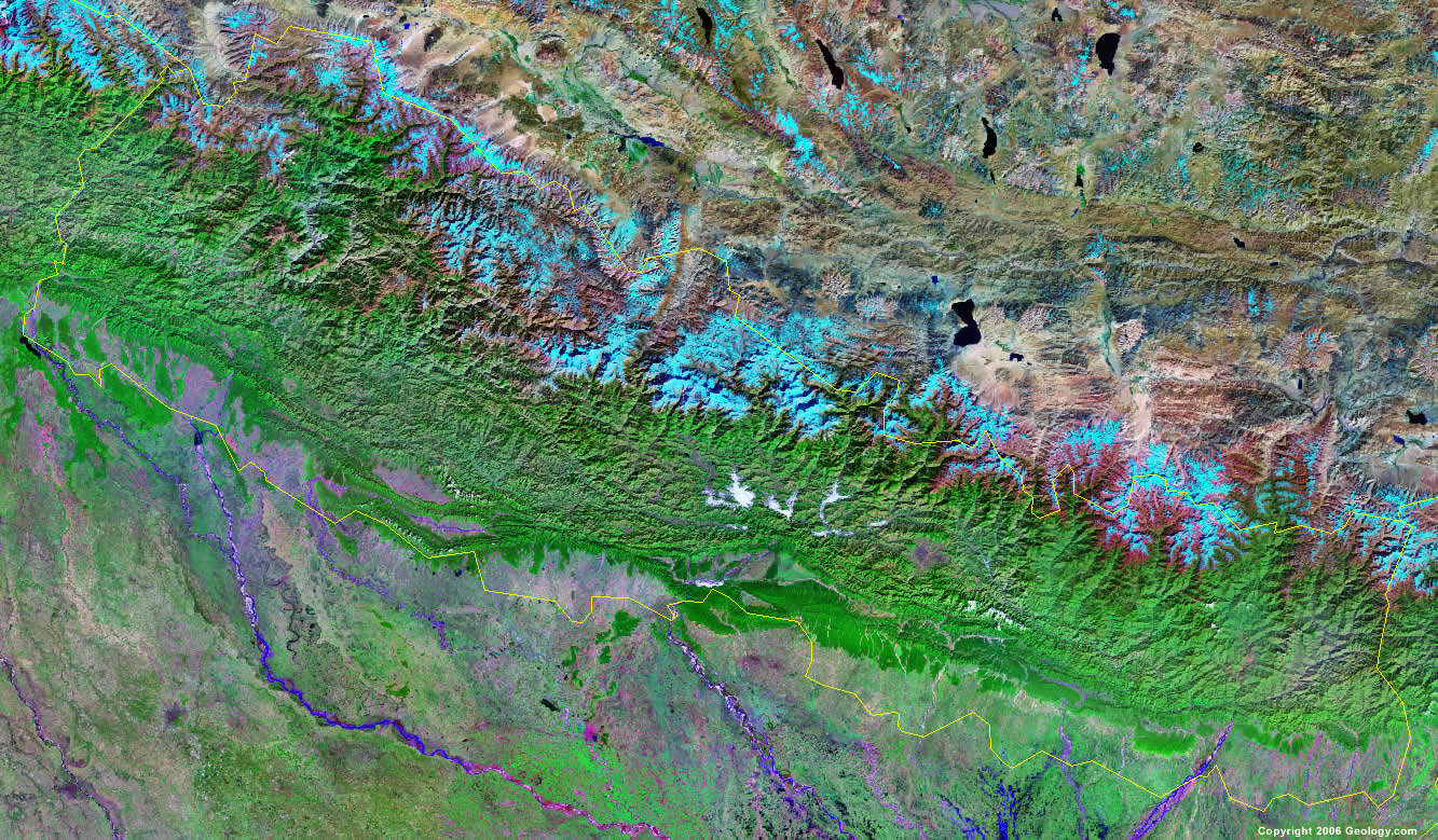 nepal-map-and-satellite-image