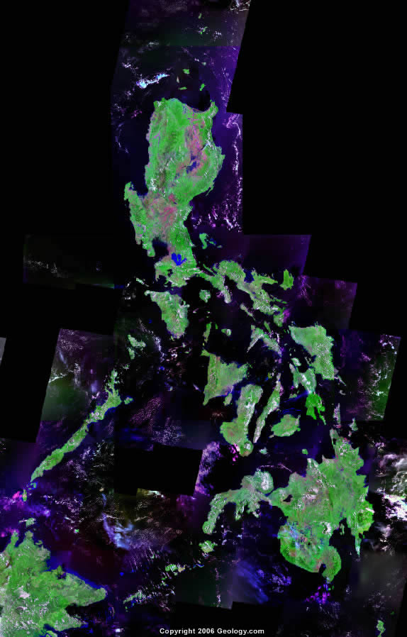 Philippine Satellite Map Cebu