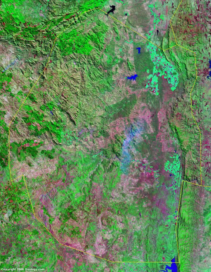 political map of swaziland. Swaziland satellite photo