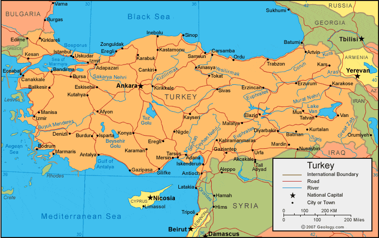 Turkey political map