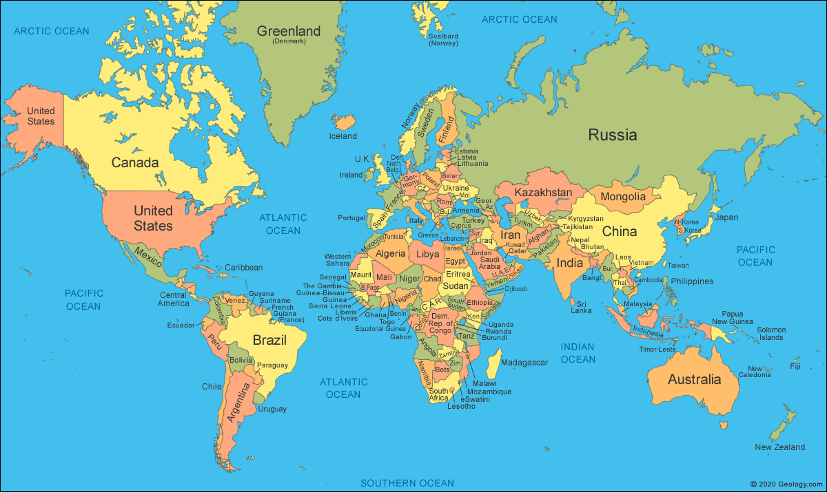 World Map Mongolia