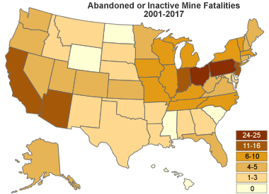 abandoned mine fatalities map
