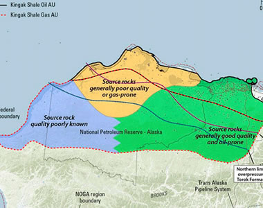 USGS assessment map of the Kingak Shale