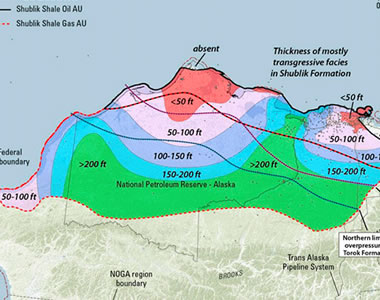 USGS assessment map of the Shublik Formation