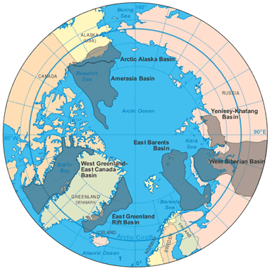 Oil and Natural Gas Resources of the Arctic Map