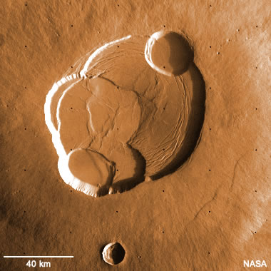 Olympus Mons Caldera on Mars