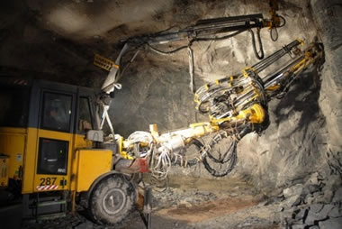 mining underground at Diavik Mine