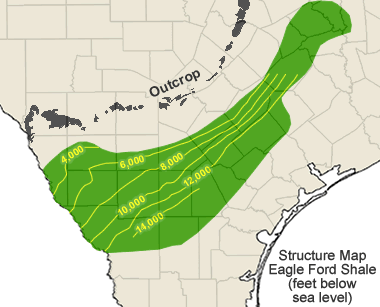 Eagle Ford Shale Structure Map