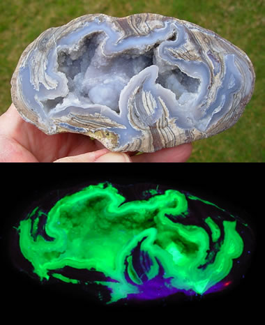 Fluorescent Dugway Geode