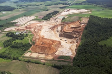 Frac sand mine in Wisconsin