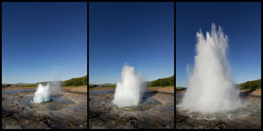 Geyser Strokkur - Iceland erupts