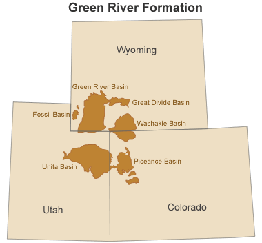 Green River Formation map