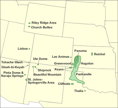 helium-bearing natural gas deposits