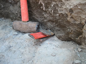 wedges used to mine Herkimer Diamonds