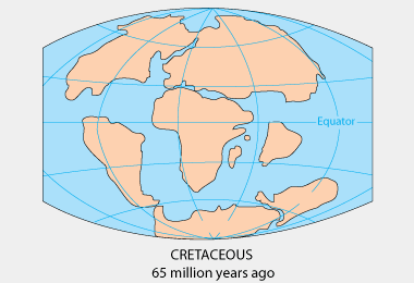 Cretaceous continental drift