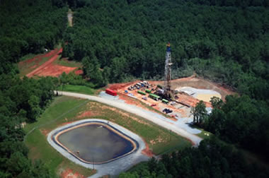 Gas well site