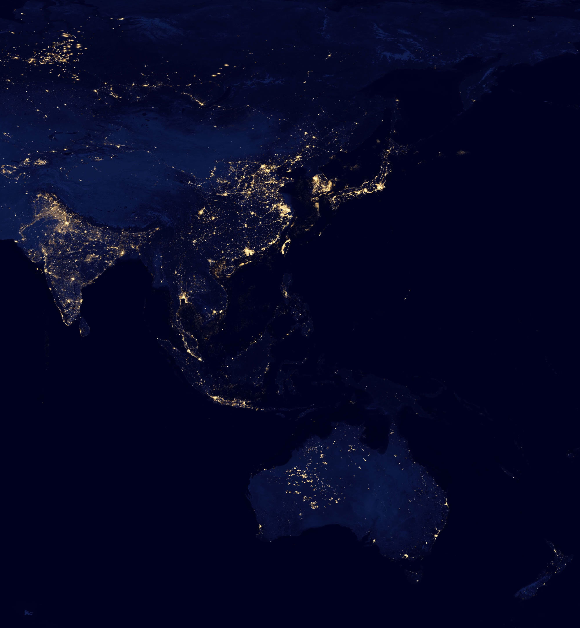 nasa earth night lights