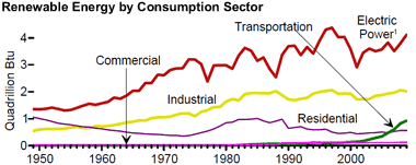 renewable energy consumption by sector