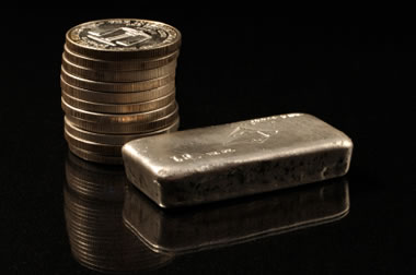 Silver coins and bullion