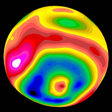 Vesta asteroid topography