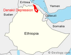 Denakil Depression map