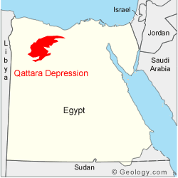 Qattara Depression map