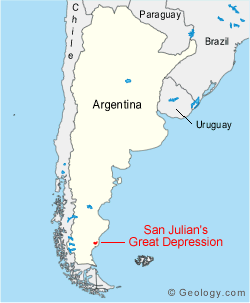 San Julian's Great Depression map