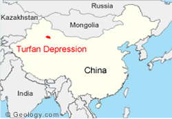 Turfan Depression map