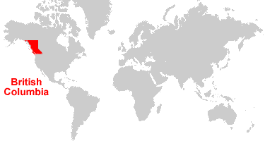 british columbia world map