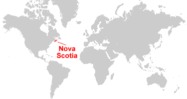 nova scotia on world map Nova Scotia Map Satellite Image Roads Lakes Rivers Cities nova scotia on world map