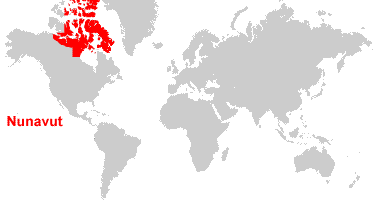 Nunavut On Canada Map Nunavut Map & Satellite Image | Roads, Lakes, Rivers, Cities