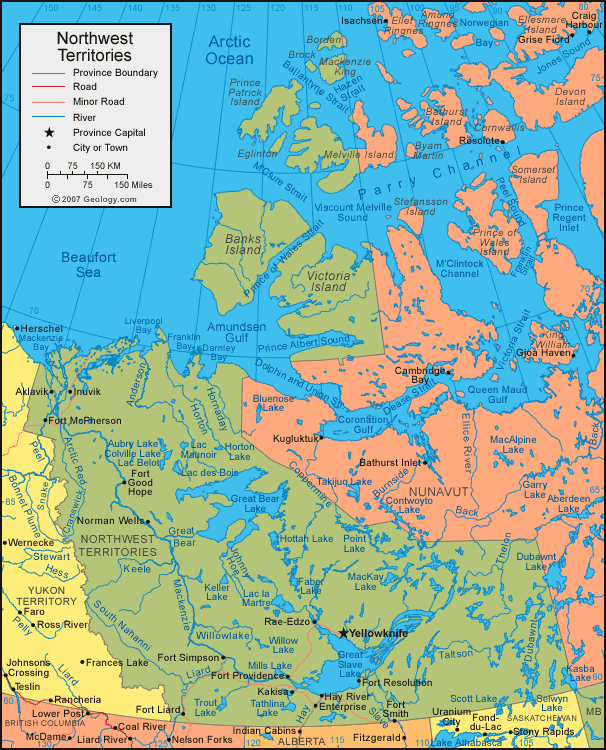 Northwest Territories map