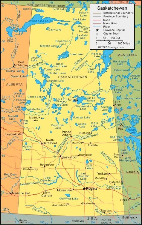 Map Of Northern Saskatchewan Lakes Saskatchewan Map & Satellite Image | Roads, Lakes, Rivers, Cities