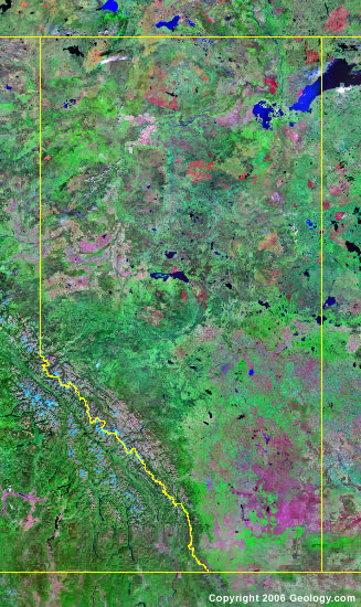Alberta satellite photo