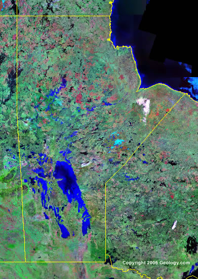 Manitoba satellite photo