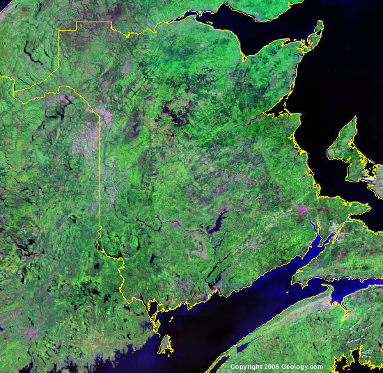 New Brunswick satellite photo