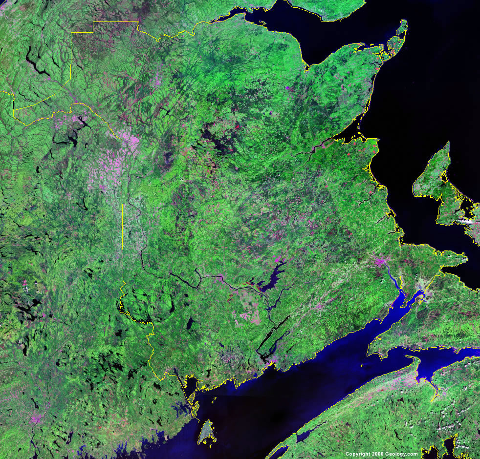 Topographic Map New Brunswick New Brunswick Map & Satellite Image | Roads, Lakes, Rivers, Cities