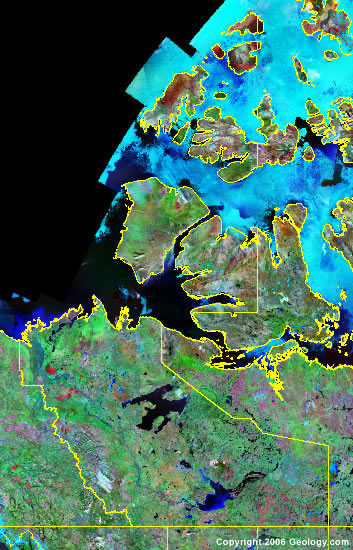 Northwest Territories satellite photo